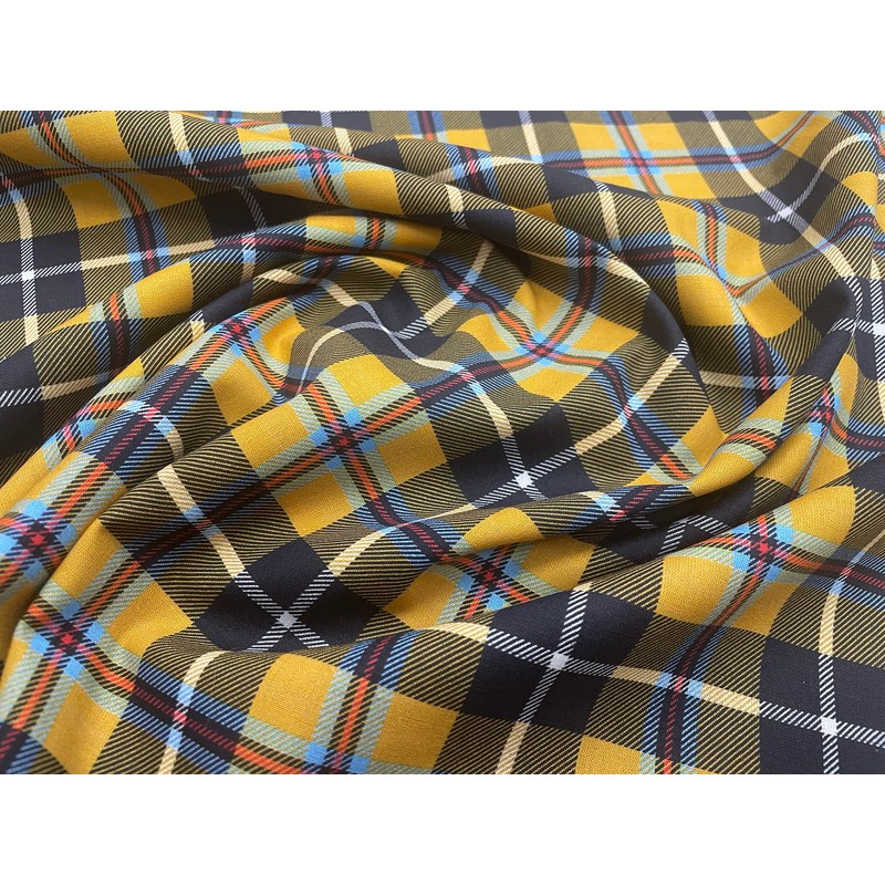Premium Cotton Fabric - Cornish Tartan Fabric By The Metre