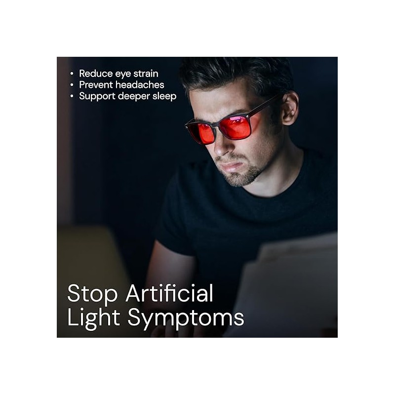 livho Gaming Blue Light Blocking Glasses for Better Sleep, Premium