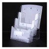 Acrylic Brochure Holder with Business Card Holders, 8.5 x 11