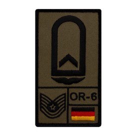 Café Viereck ® Feldwebel Luftwaffe Bundeswehr Rank Patch with Rank - Embroidered with Velcro - 9.8 cm x 5.6 cm