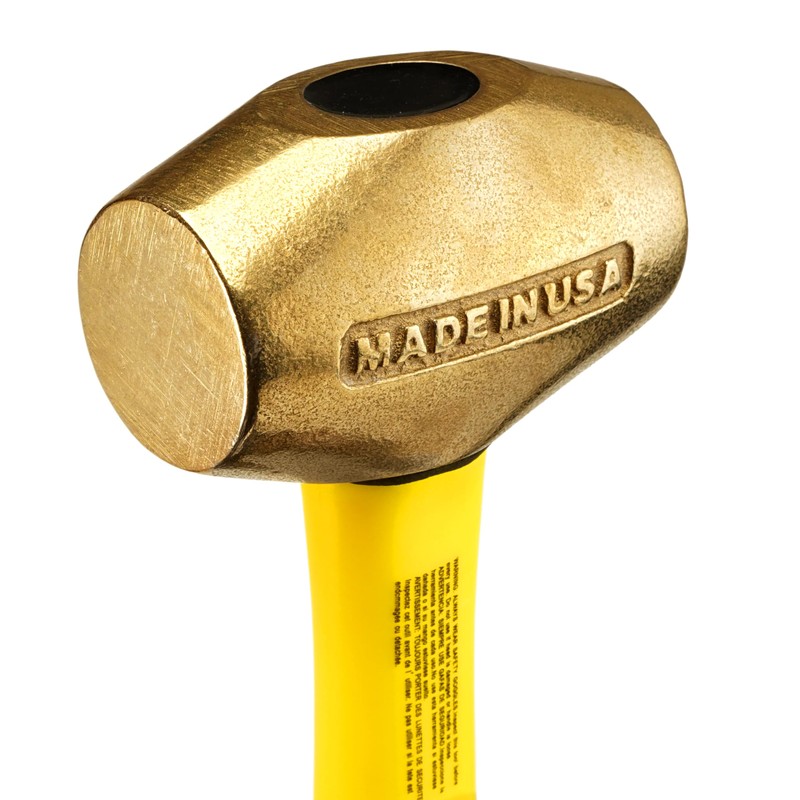 ABC HAMMERS Brass Drilling Hammer - 4 lb. Non-Sparking Hammer