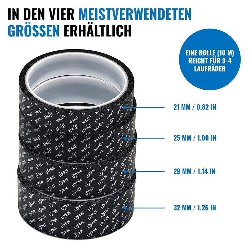 milKit Tubeless Rim Tape - 11yd (10m) Rim Strip Roll