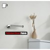 JQK Bathroom Hardware Set Polished Steel, 5-Piece Bath Accessories Set