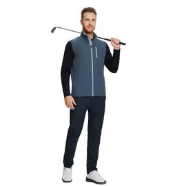 M MAELREG Mens Outerwear Vests Performance Windproof Travel Zip Up Lightweight Softshell Vest Sleeveless Golf Vests