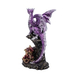 Nemesis Now Hatchling Protection Dragon and Dragonling Parent Figurine Purple 6"