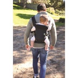 Dreambaby Journey Baby Carrier 3-Way Facing for Newborn & Older Babies 3.5kg - 15kg / 7.5 lbs-33 lbs - Black. Features Wider Base for Better Hip ergonomics