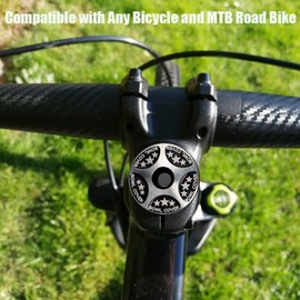 Yerleomit Headset Cap Blue Bicycle Ahead Cap MTB Headset Stem Top Cap Aluminium for 28.6 mm Fork Diameter Bicycle MTB Road Bike