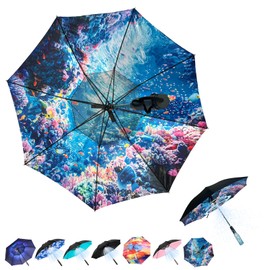 Tefedpot Umbrella with Fan and Mist Spray, 2025 upgraded UV Blocking Umbrella with Fan and Mister for Summer outdoor activities (Underwater)