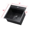 HOTIS 18 x 18 Inch Black Bar Sink Drop in