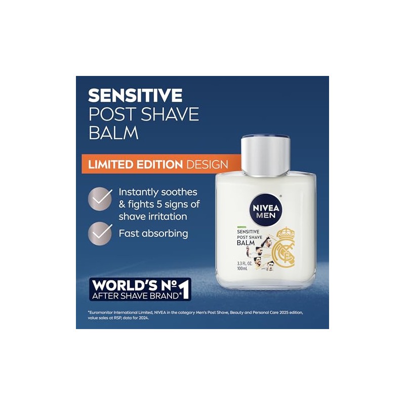 NIVEA FOR MEN Sensitive Post Shave Balm 3.3 oz