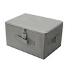 APOMOONS Lockable Box Boxes Storage Box with Lid Fabric Cardboard