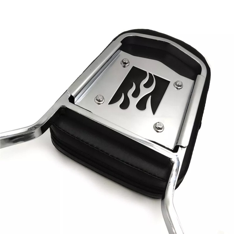 HONGK Flame Backrest Sissy Bar For 2005-2012 Suzuki Boulevard M50