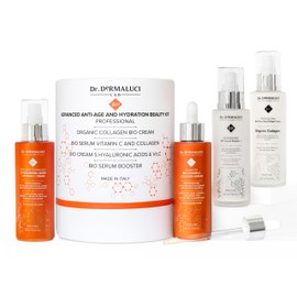 Geschenke für Frauen/Männer Set Gesichtspflege Intensive Feuchtigkeit | Hyaluron Serum Retinol Kollagen Gesichts Creme BIO 400ML |Hautpflege Anti-Falten Anti-Aging Geschenkset |Premium Sensible Haut