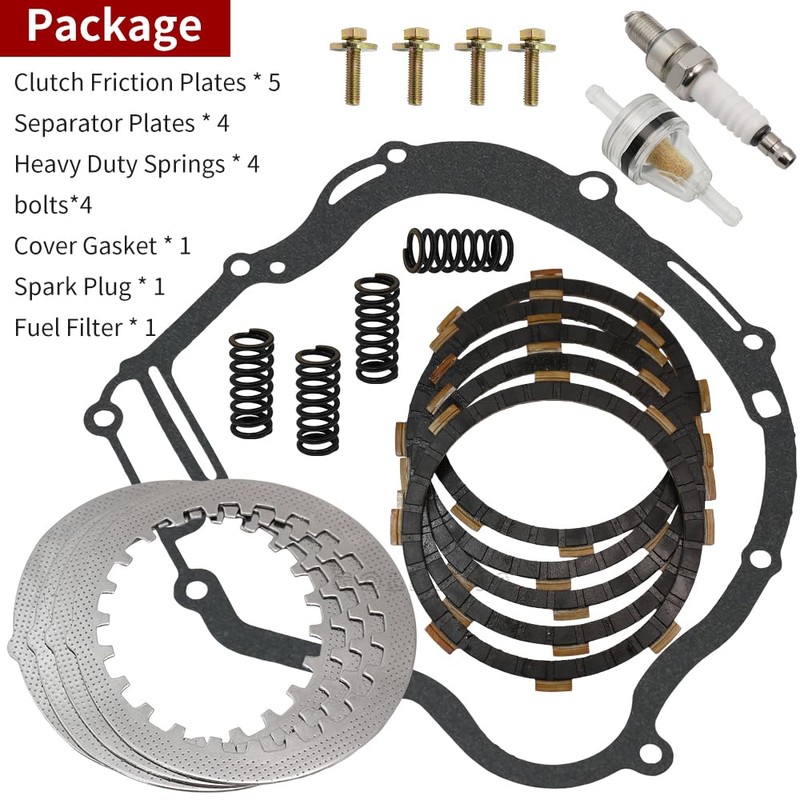 GOLKNHA Clutch Kit & Cover Gasket Compatible with Yamaha TTR125