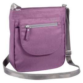 HAIKU Handbags and Wallet's Jaunt Eco-Friendly RFID Blocking Travel Crossbody, BlackBerry, Medium