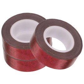 TEHAUX de Cinta Adhesiva Roja y Fácil de Rasgar con Efecto Holográfico 3 Unidades Resistente Temperatura para Uso Industrial y Manualidades