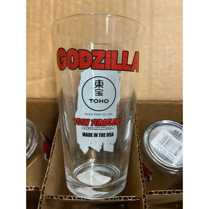 Godzilla Head Toon Tumbler Pint Glass BRAND NEW