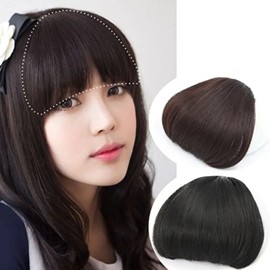 Straight bangs wig light brown (KYR-WD122F6) / 일자 앞머리 부분 가발 라이트브라운 (KYR-WD122F6)