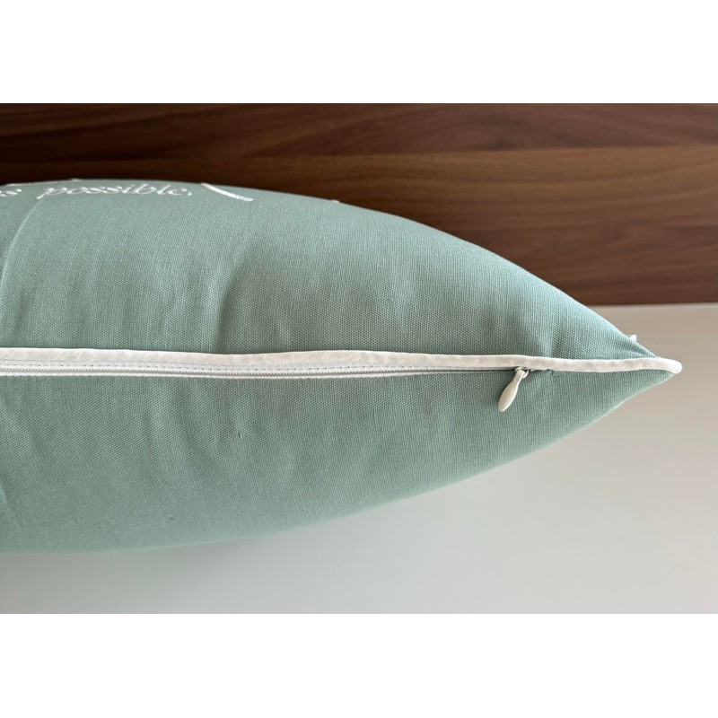 Rudransha Faith Sentiment Embroidered Decorative Lumbar Accent Throw Pillow Cover