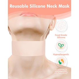 Parche de Silicona Reutilizable para Arrugas Del Cuello, Mascarilla de Silicona Ajustable, para Usar con Crema para El Cuello, Sin Adhesivo, Parches Antiarrugas para Reafirmar Y Tensar, con