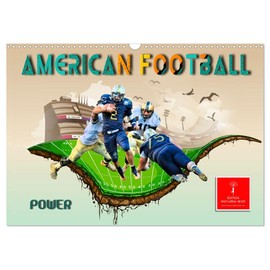 American Football - Power (Wandkalender 2026 DIN A3 quer), CALVENDO Monatskalender