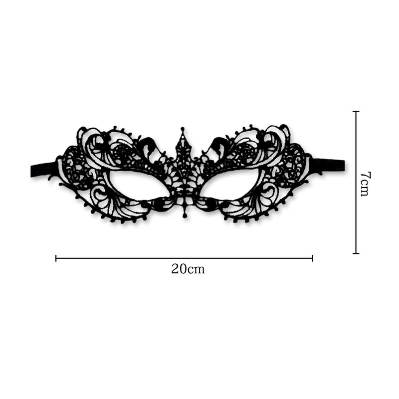 Lotsdonxia Elegant Black Lace Masquerade Mask Stylish Mystery and Glamour