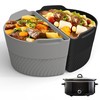 Silicone Slow Cooker Liners Compatible With Crock Pot 6-8 QT,Slow