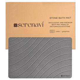 Luxury Diatomite Stone Bath Mat - Elegant and Modern Design, Quick Absorbent Bathroom Mat with Eco-Friendly Material - Premium Non-Slip Shower Mat for Ultimate Comfort and Safety Graphite