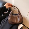 Small Hobo Bags for Women Retro Crescent Coffee Shoulder Purse