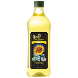Simply Sunflower All-Natural Sunflower Oil | Non GMO, Gluten-Free, Vegan | Heart Healthy Cooking Oil (6-pack of 32-ounce bottle)