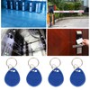 100 Pcs Blue Keychains RFID Proximity Card Key for Access