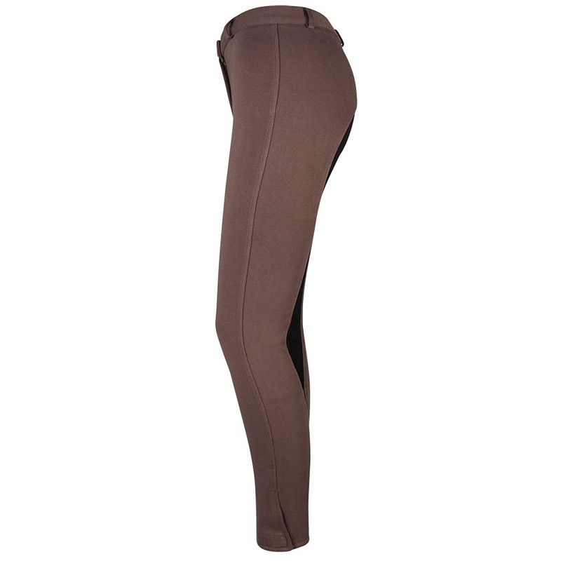 PFIFF Women's Pfiff Vollbesatzreithose, Blau-schwarz 128, Brown (Brown/Black), 128 (EU)