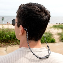 Carson Adjustable Paracord Eyewear Retainer - Highly Durable Braided Nylon Eyeglass Strap - Outdoor Adventures - Great for Hiking, Biking, Travel - Red Mix (EX-60RDMIX)