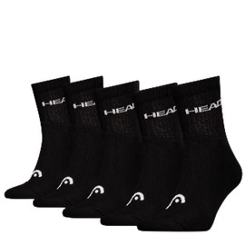 HEAD Unisex Sports Crew Socks (Pack of 5), black