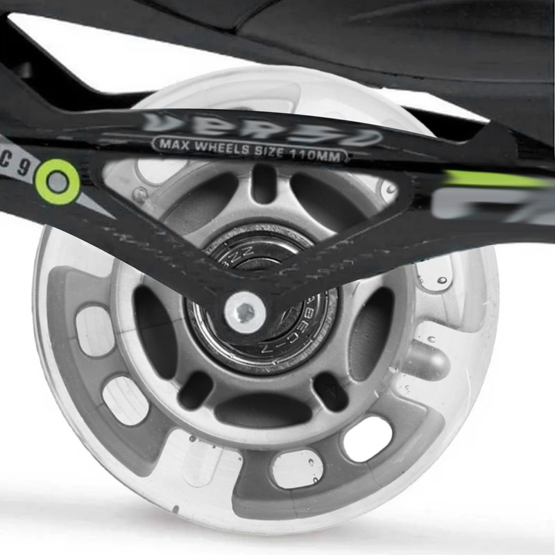 Pack of 8 LED Inline Skate Wheels 72 mm -