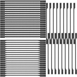 Fxvhojq 54Pcs Scroll Saw Blades Set 3inch SK5 High Carbon Steel Pin End Saw Blades Assortment Set 15TPI 18TPI 24TPI Wood Cutting Saw Blades Replacement for Wood Plastic Copper(54PCS)