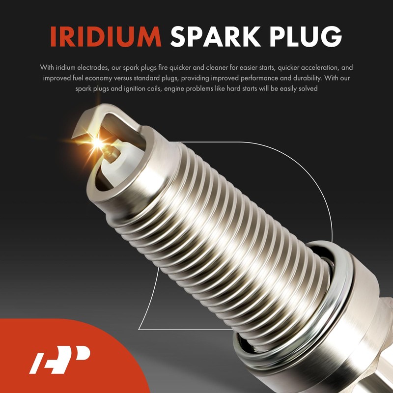 A-Premium (Red) Set of 8 Ignition Coil Pack and Iridium