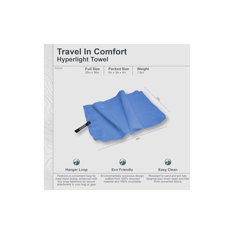 Cocoon Microfibre Towel Hyperlight 90 x 50 cm