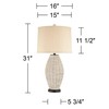 360 Lighting Marie Modern Coastal Table Lamp 31" Tall Light
