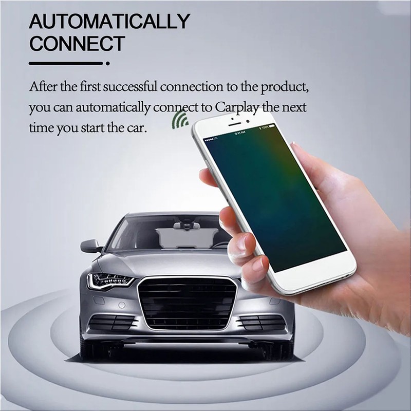 Car Phone Adapter Box for IOS Wired to Wireless Smart