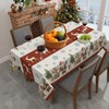 Halibutfly Christmas Tablecloth Vinyl Waterproof Oil-Proof Table Cover, Santa Claus