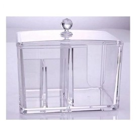 ( ) Transparent cotton swab organizer vanity storage case / ( )투명 화장솜 면봉 정리함 화장대 수납 케이스