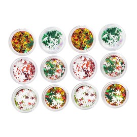 FOMIYES Christmas Sequin Nail Art Supplies of Creative Five- Stickers for Women Manicure Festive Decoration