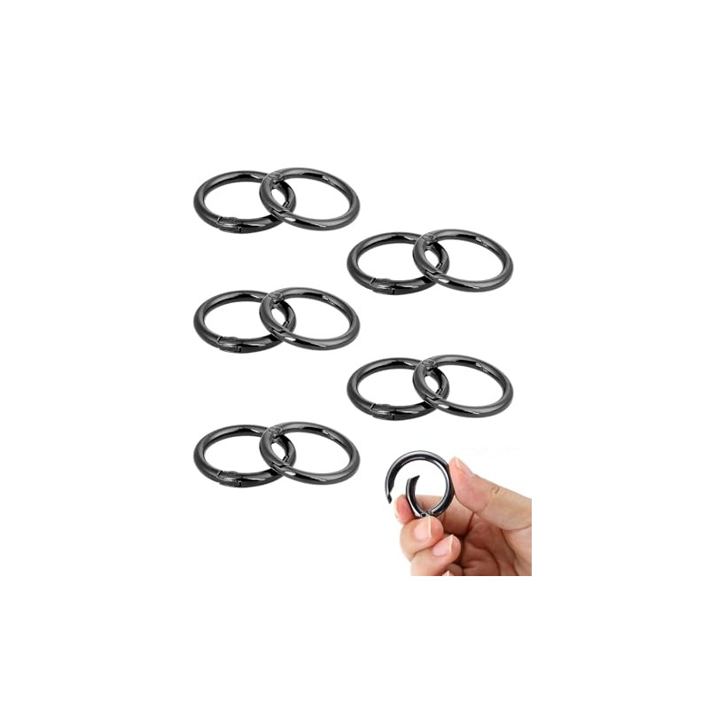 KGDUYC 10 Pcs Round Carabiner - 25mm Daily Backpack Keychain