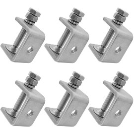 0-25Mm Mini Stainless Steel C Clamps for Mounting, 6Pcs Heavy Duty Woodworking U Clamp Set Tiger Clamp Tools with Stable Wide Jaw Opening & Protective Pads for Welding/Carpenter(6Pcs)