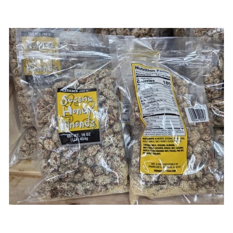 Trader Joe's 2 Bags Trader Joe's Sesame Honey Almonds 16oz