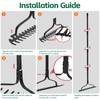 Bow Rake, 63" Adjustable Long Handle Lawn Leveling Garden Rake