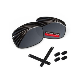 iLikeo PRO+ Polycarbonate Polarized Replacement Lenses for Maui Jim Breakwall MJ422 Sunglasses - Pitch Black