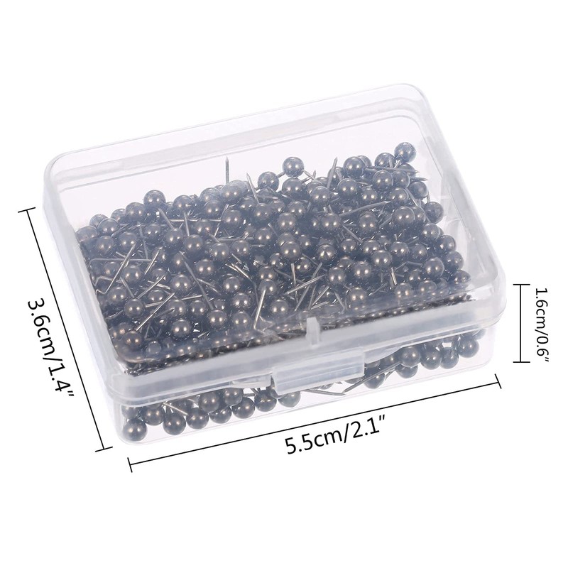 Small Round Map Tacks,200 Pack Map Push Pins with 1/8