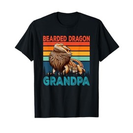 Vintage Retro Bearded Dragon Costume Grandpa Father's Day T-Shirt